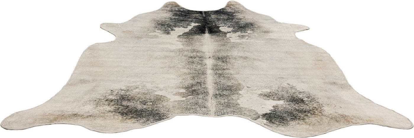Gino Falcone Fellteppich Emilia, fellförmig, Höhe: 3 mm, Kunstfell, bedruckt, Kuhfell-Optik, ideal im Wohnzimmer & Schlafzimmer – Bild 3 von 5
