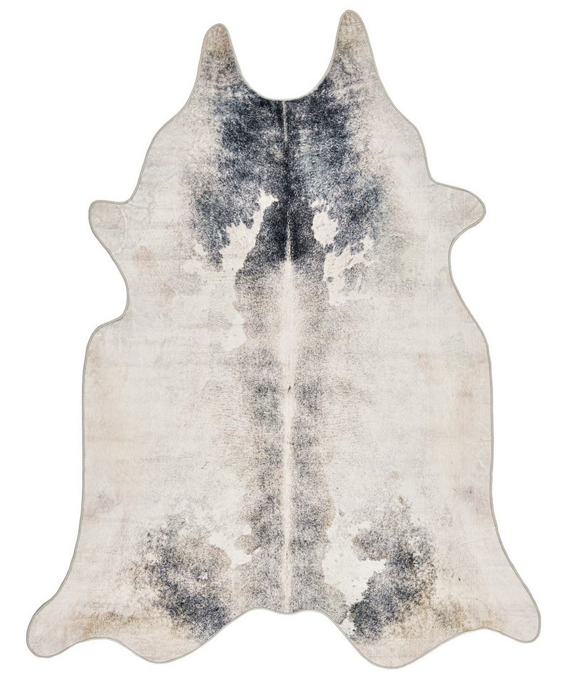 Gino Falcone Fellteppich Emilia, fellförmig, Höhe: 3 mm, Kunstfell, bedruckt, Kuhfell-Optik, ideal im Wohnzimmer & Schlafzimmer – Bild 2 von 5