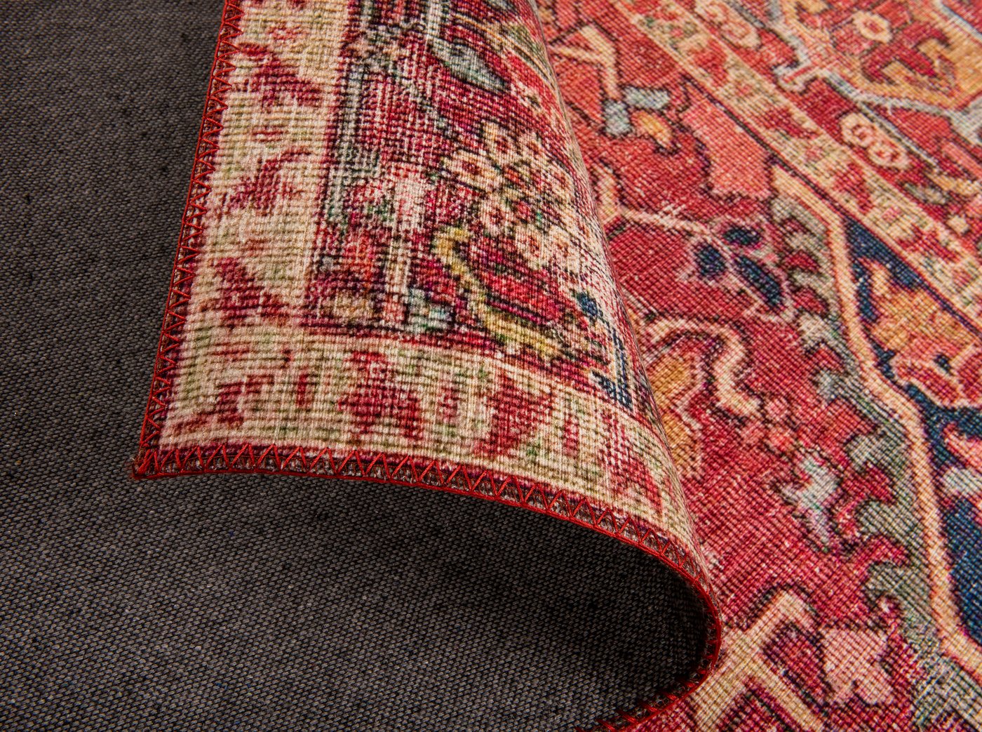 Gino Falcone Teppich Cecilia 28623, rechteckig, Höhe: 3 mm, Flachgewebe, bedruckt, Orient-Optik – Bild 3 von 5