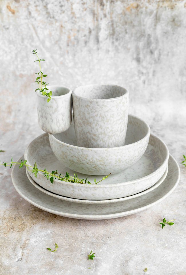 Gipfelstück Becher Kaffeebecher-Set Alpenwiese, 4-tlg., Steinzeug, jedes Teil ein Unikat, 4-teilig – Bild 4 von 5