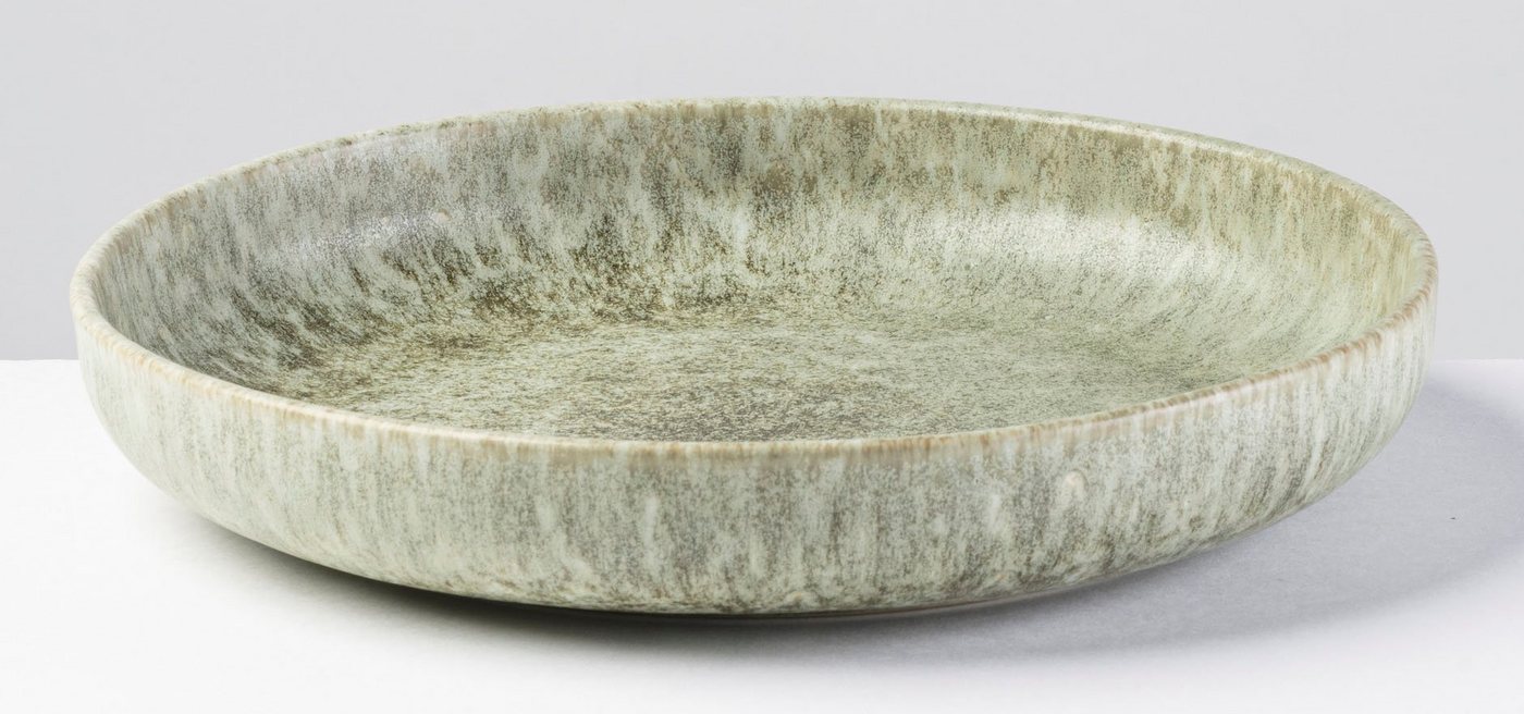 Gipfelstück Suppenteller Teller Set, Moos'n'Stein, (4 St), Scandi-Style, glänzende Reaktivglasur, jedes Stück ein Unikat – Bild 4 von 5