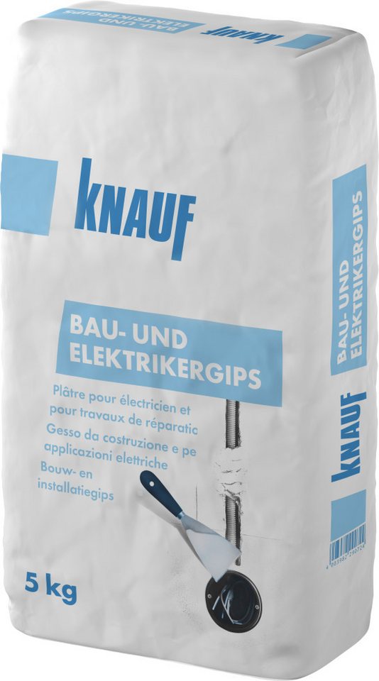 KNAUF Gipsputz Knauf Bau- und Elektrikergips hellgrau, 5 kg – Bild 3 von 4