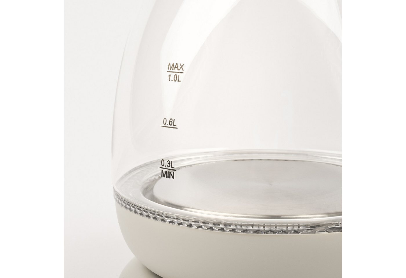 Girmi Wasserkocher BL41 Teekocher, 1,0 l, 1100 W, Glaskanne, herausnehmbarer Edelstahlfilter, 1 l, 360°-Basis – Bild 5 von 5