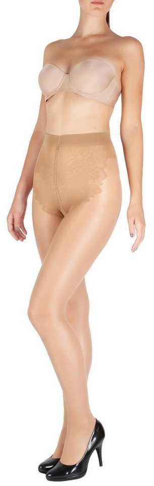 GIULIA Feinstrumpfhose 40 Den mit Spitzen Bikini Höschen 40 DEN (1 St) – Bild 2 von 5