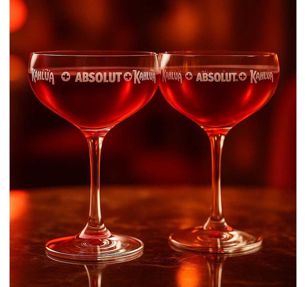 Absolut Gläser-Set ABSOLUT x KAHLÚA Cocktail-Coupe Gläser – 2er Set, 2-tlg. – Bild 3 von 4