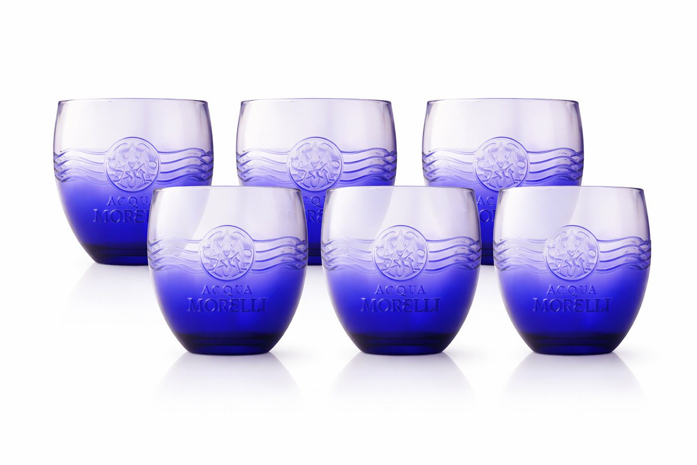 Acqua Morelli Gläser-Set Acqua Morelli Glas 6er-Set – Blaue Designgläser, nicht geeicht, 6-tlg. – Bild 2 von 2