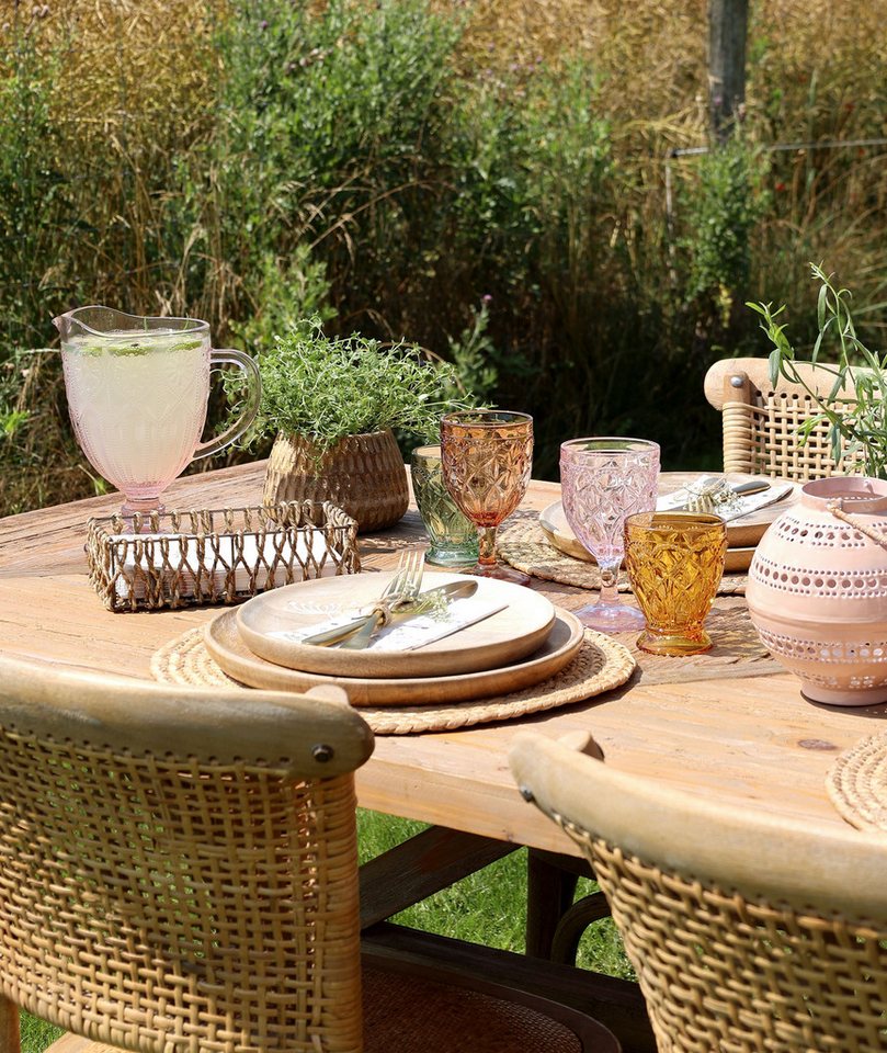 Chic Antique Gläser-Set Chic Antique - 6er Set Weingläser Weinglas 250ml Bunt mit Muster, Glas – Bild 5 von 5