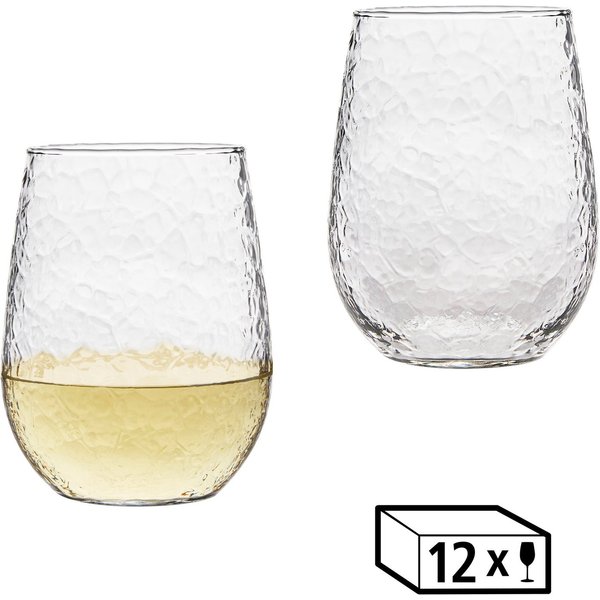 LIBBEY Gläser-Set Libbey Weinglas 12er Set -STEMLESS-, 12-tlg., Glas, 503 ml, hochwertig verarbeitet, im modernen Design