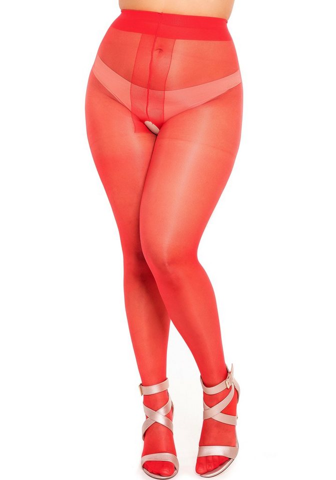 GLAMORY Ouvert Strumpfhose Ouvert 20 DEN (1 St) transparent & glänzend, bis Gr. 60-62 – Bild 2 von 3
