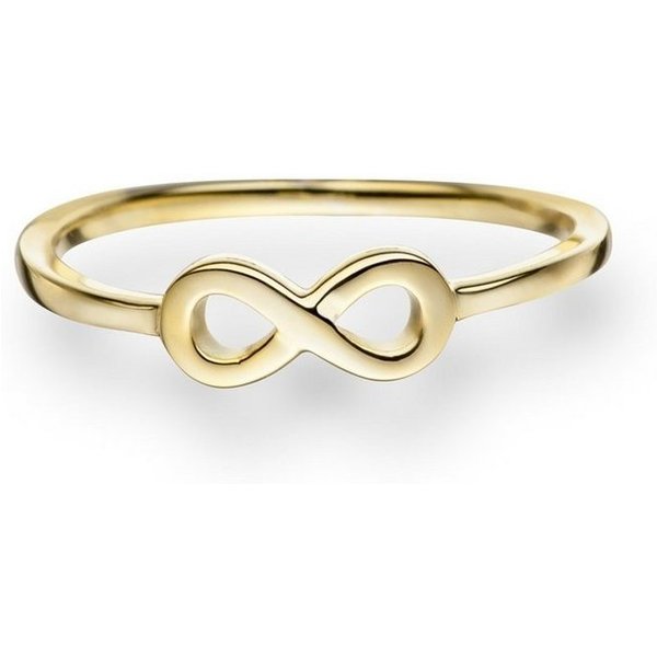 Glanzstücke München Silberring Infinity gelbgold, aus Sterling Silber