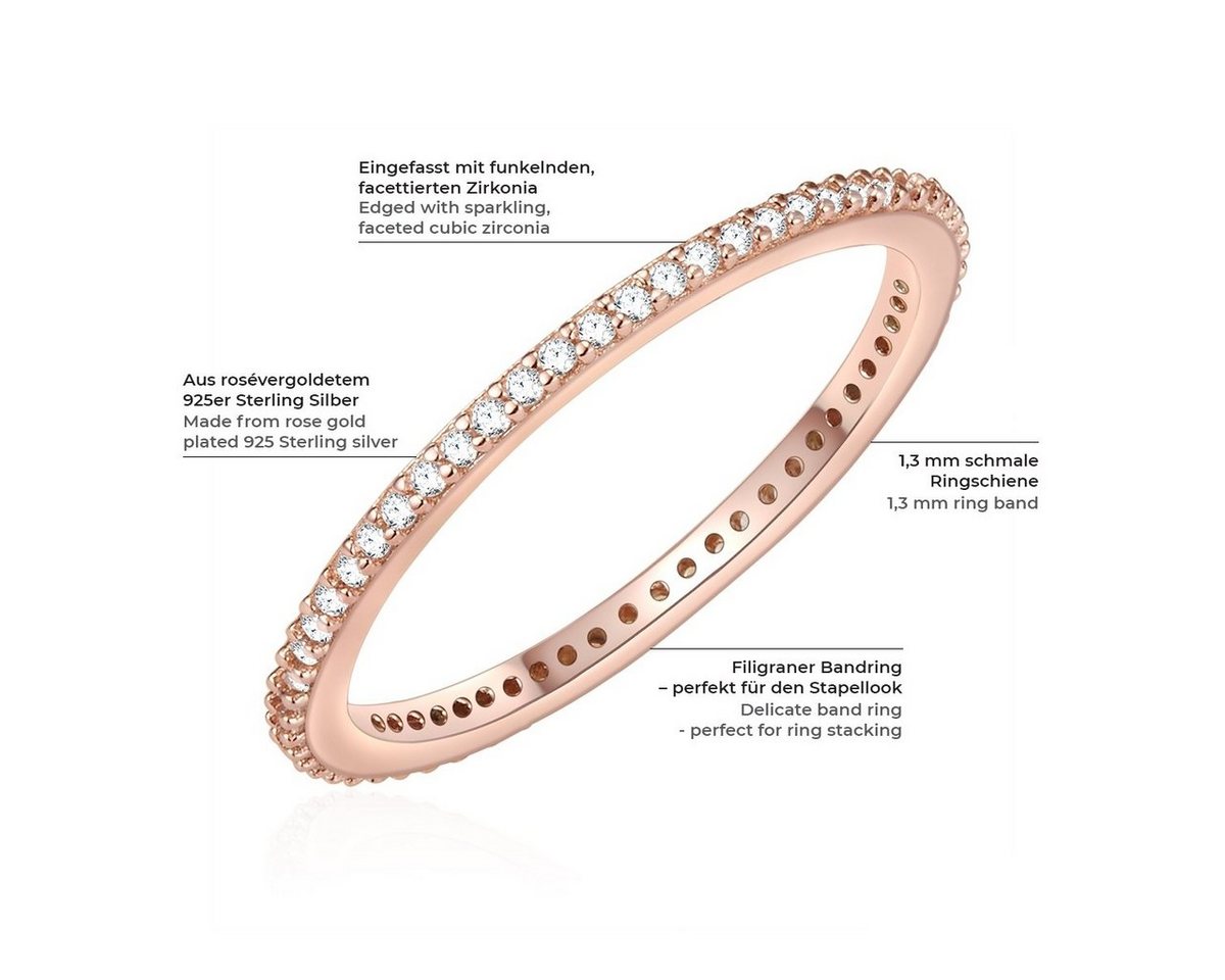 Glanzstücke München Silberring roségold, aus Sterling Silber – Bild 2 von 5