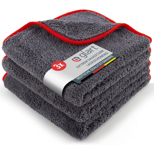 Glart 443TP 3 St. Mikrofasertücher Auto Autopflege Poliertücher 40x40 cm Mikrofasertuch (80% Polyester, 20% Nylon, 40x40 cm)