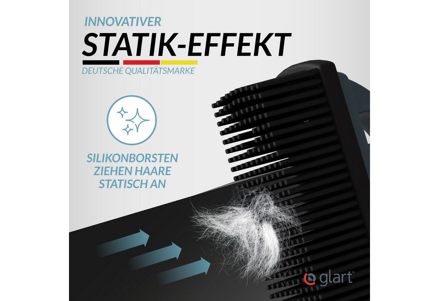 Glart Tierhaarentferner 45THB Premium Tierhaarbürste entfernt Tierhaare von Polstern Teppichen – Bild 5 von 5