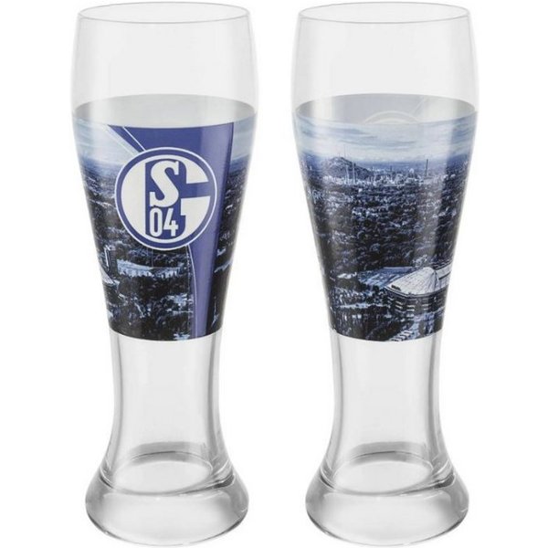 FC Schalke 04 Glas FC Schalke 04 Weizenbierglas 2er-Set