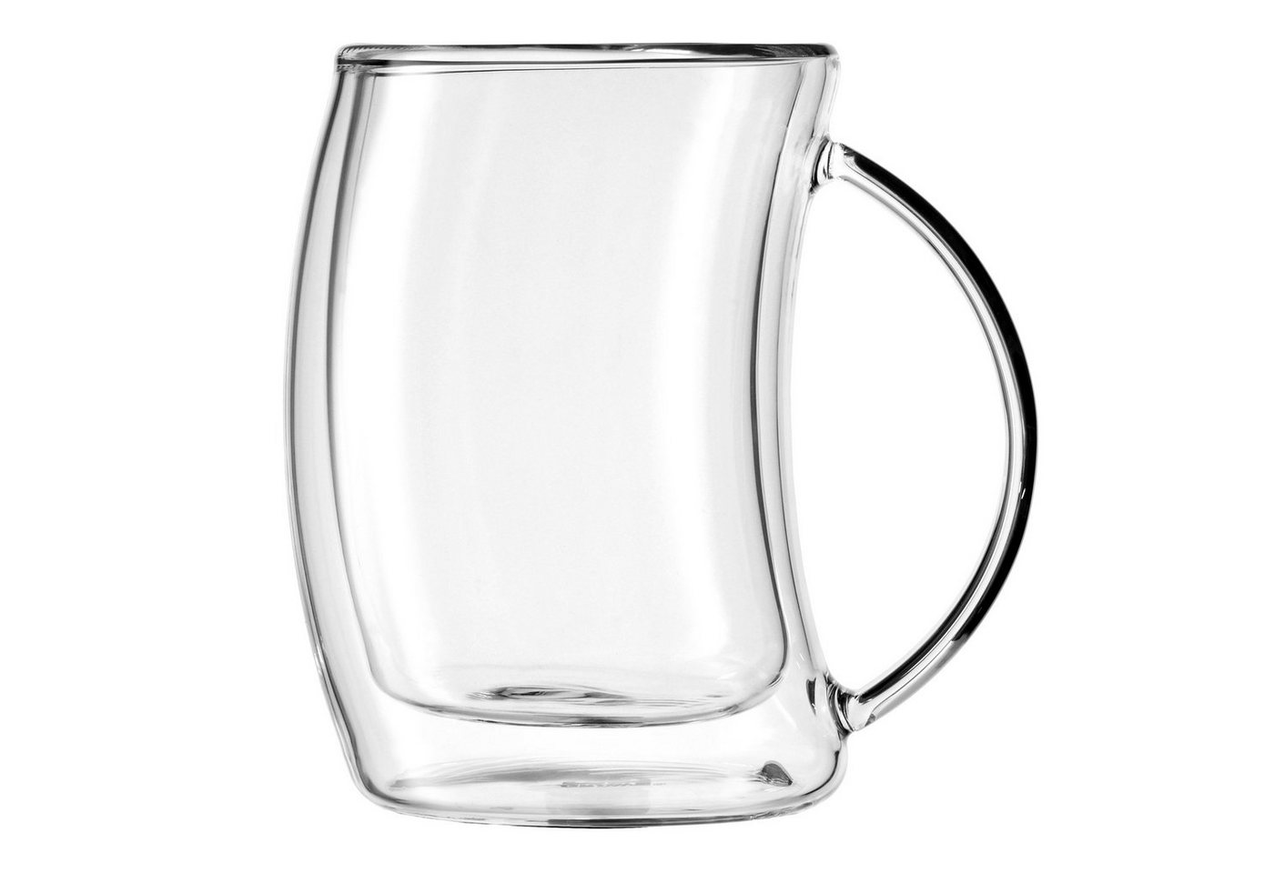 GRÄWE Glas GRÄWE Doppelwandige-Thermogläser, 200ml, 2er Set, gebogen, Glas – Bild 2 von 3
