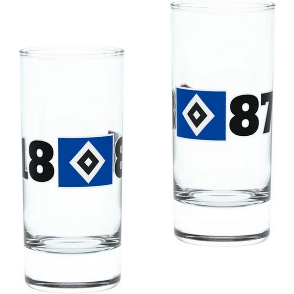 HSV Glas HSV Schnapsglas 2er Set 1887, Glas