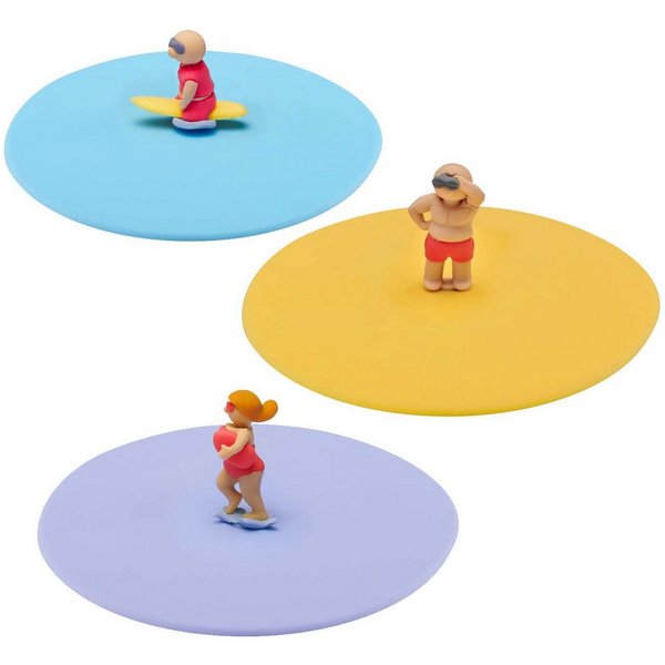 Lurch Glas LURCH Mein Deckel Strandwache 3er Set Ø 10,5 cm Silikon, Silikon