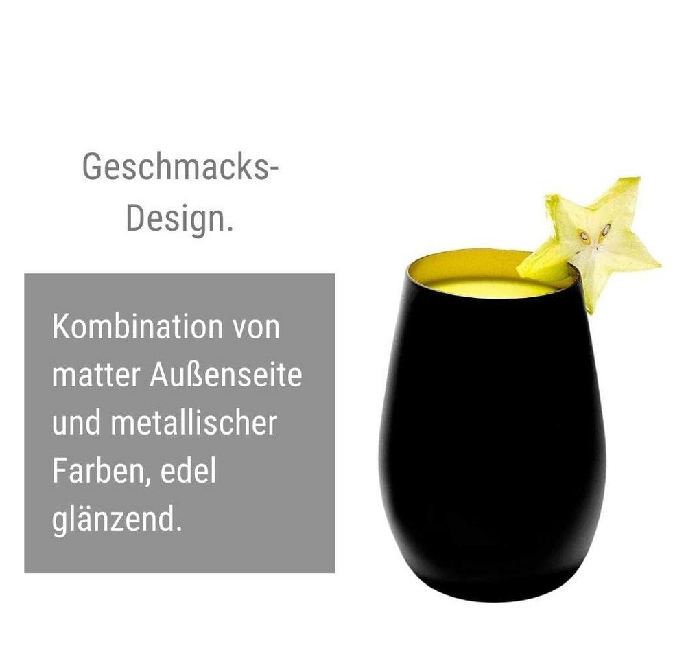 Stölzle Glas Stölzle Lausitz Elements Schwarz-Gold (6er), Glas – Bild 2 von 5