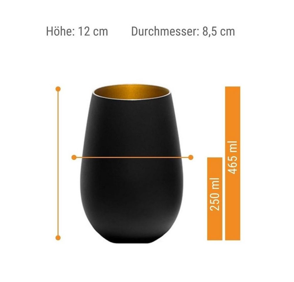 Stölzle Glas Stölzle Lausitz Elements Schwarz-Gold (6er), Glas – Bild 5 von 5