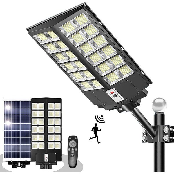 GLIESE LED Solarleuchte LED Außen-Wandleuchte Solar mit Daemmerungssensor, mit Fernbedienung, 6500K kaltweiß, 100000 lm, LED fest integriert, kaltweiß, Solarlam