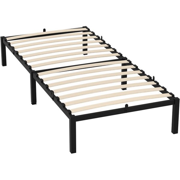 GLIESE POWER Einzelbett Bettgestell 90x200 cm – Stabil & Langlebig (Metallbettgestell), 160 kg, 6 Matratzenstopper, leise, 30 cm hoch, 9,9 kg