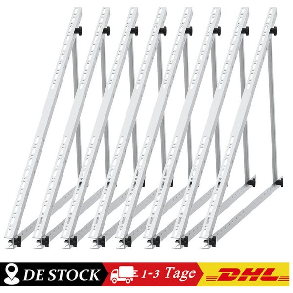 GLIESE Solarmodul-Halterung Balkonkraftwerk Halterung bis 118cm Solarmodul Flachdach, (bis 46 Zoll, 8-tlg., 4-teiliges Set, halterung für balkonkraftwerk)