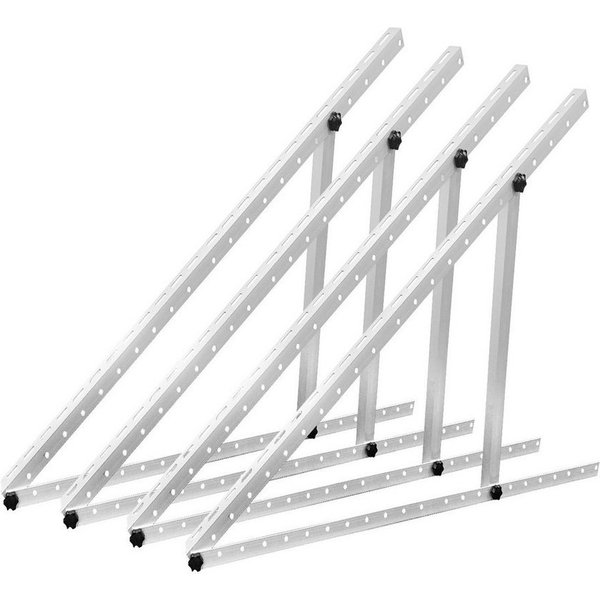 GLIESE Solarmodul-Halterung Solarmodule Halterung balkonkraftwerk halterung Neigungswinkel 0-90°, (bis 46 Zoll, Set, 4-tlg., 118cm Solarmodule Halterung, für Ba