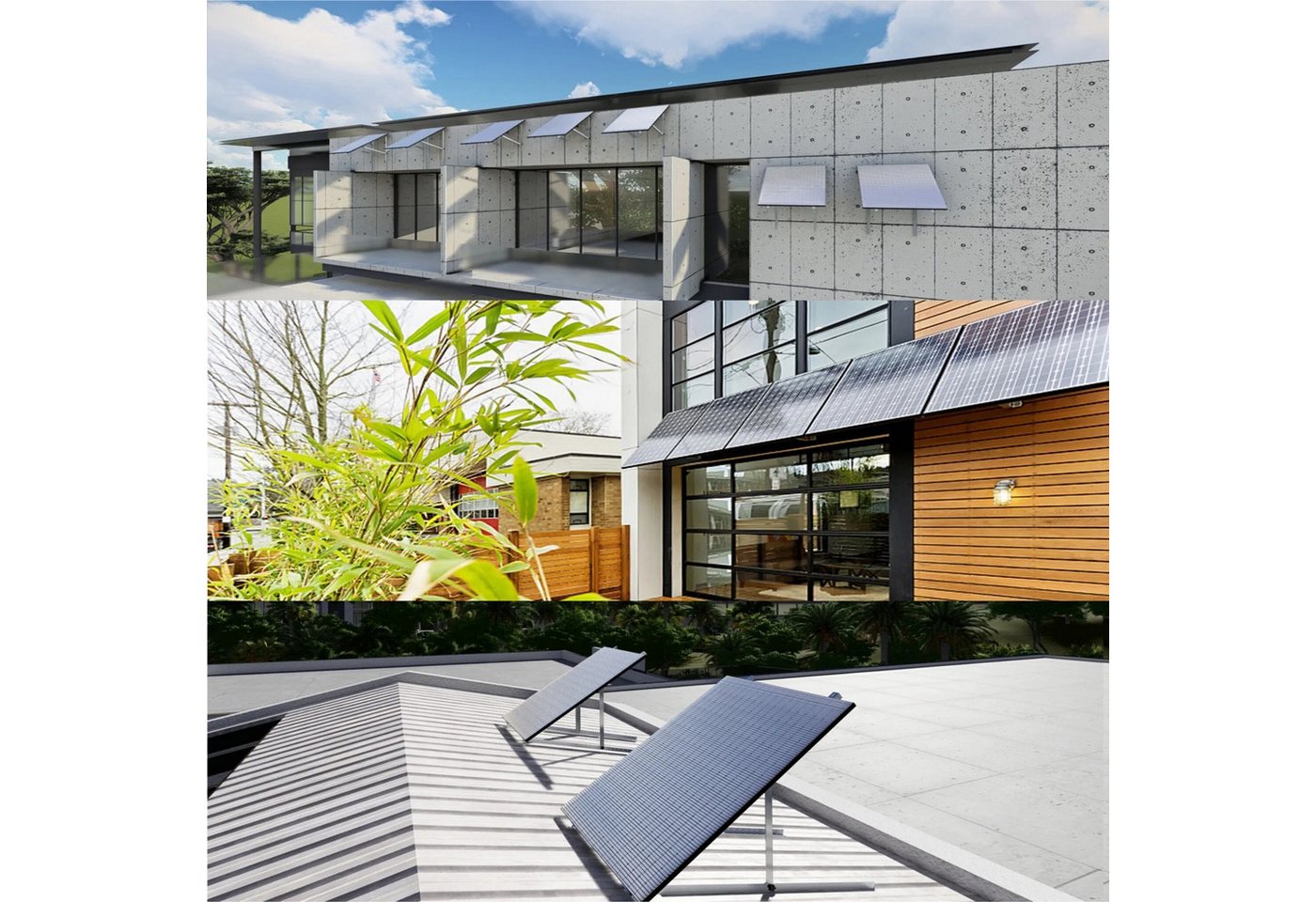 GLIESE Solarmodul-Halterung Solarmodule Halterung balkonkraftwerk halterung Neigungswinkel 0-90°, (Set, 4-tlg., Quadrat-Haken, Verstärkungszubehör, für Balkon F – Bild 4 von 5
