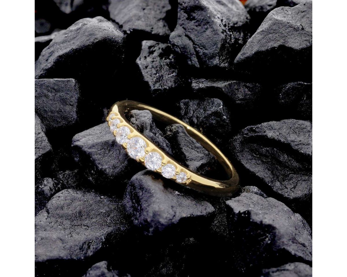 Glizz Goldring GL8722, Damenring Gold 333/8K mit Zirkonias – Bild 2 von 5