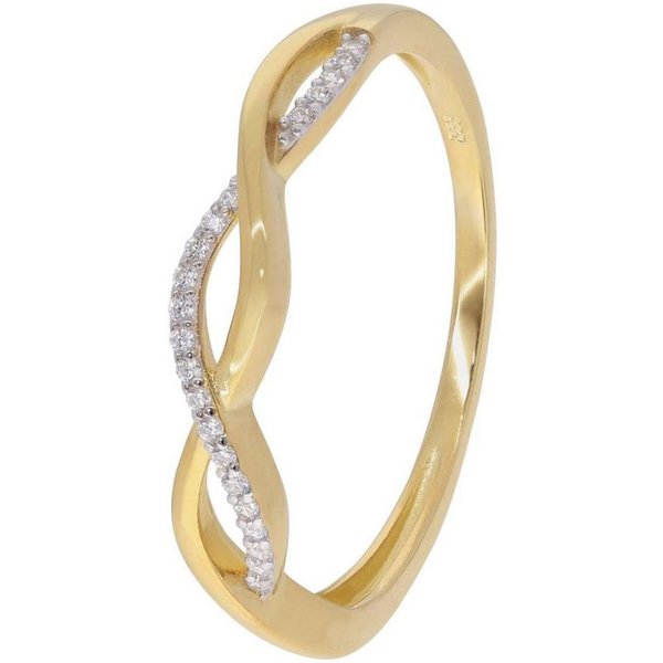 Glizz Goldring GL8764, Damenring 333 Gold (8 Karat) Zirkonia-Ring