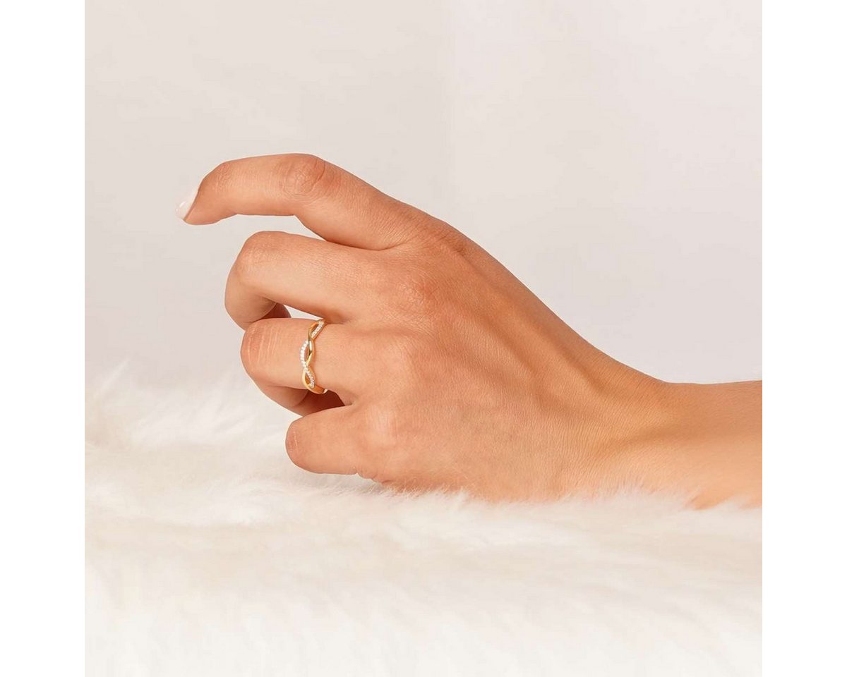 Glizz Goldring GL8764, Damenring 333 Gold (8 Karat) Zirkonia-Ring – Bild 3 von 5