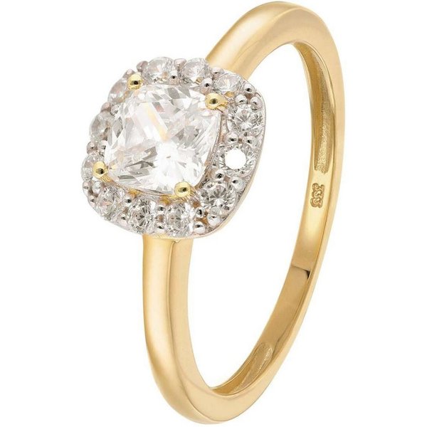 Glizz Solitärring GL1130, Damenring Gold 333/8K mit Zirkonia
