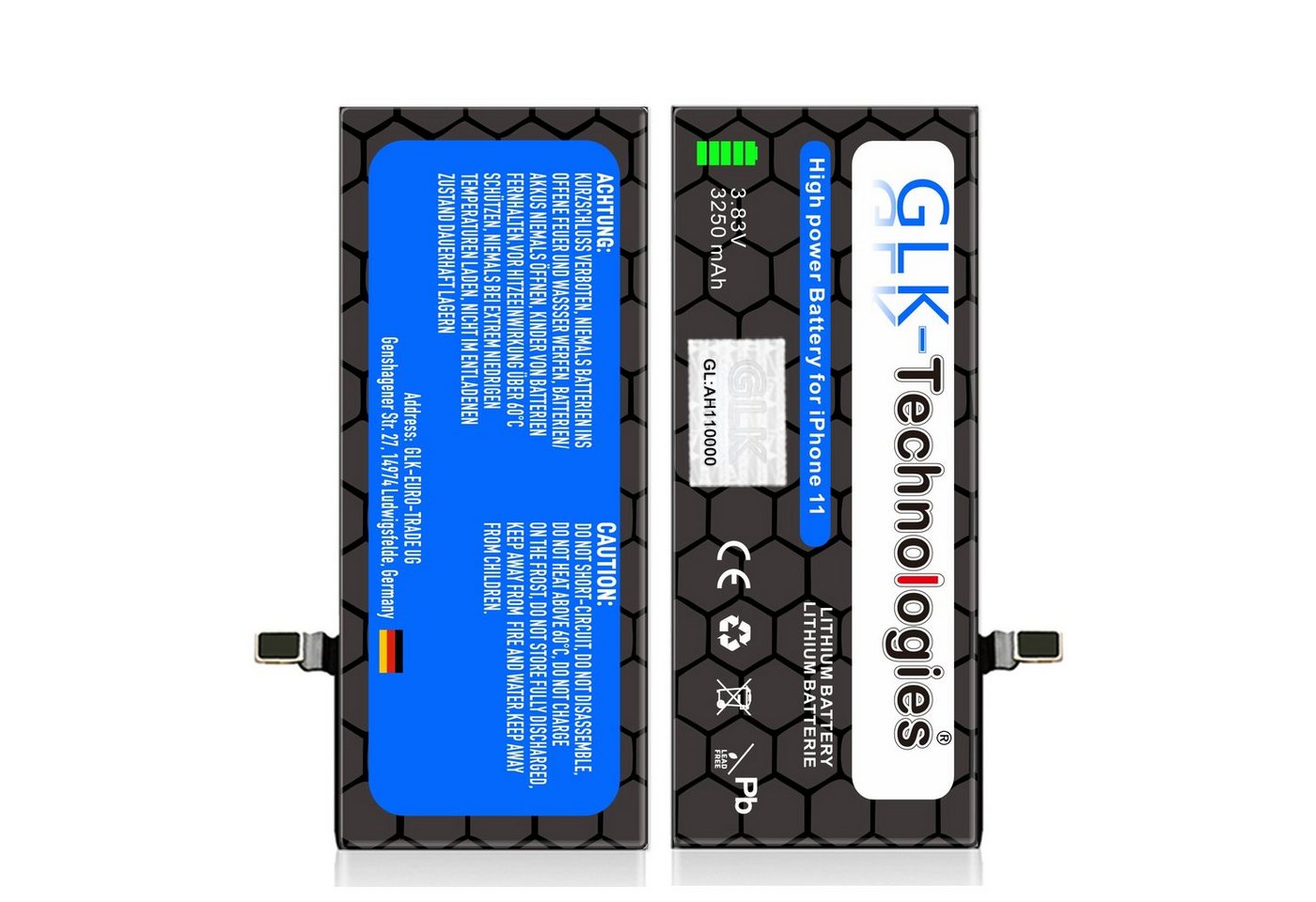 GLK-Technologies kompatibel mit Apple iPhone 11 inkl. Werkzeug Set Smartphone-Akku 3250 mAh (3,83 V) – Bild 3 von 5