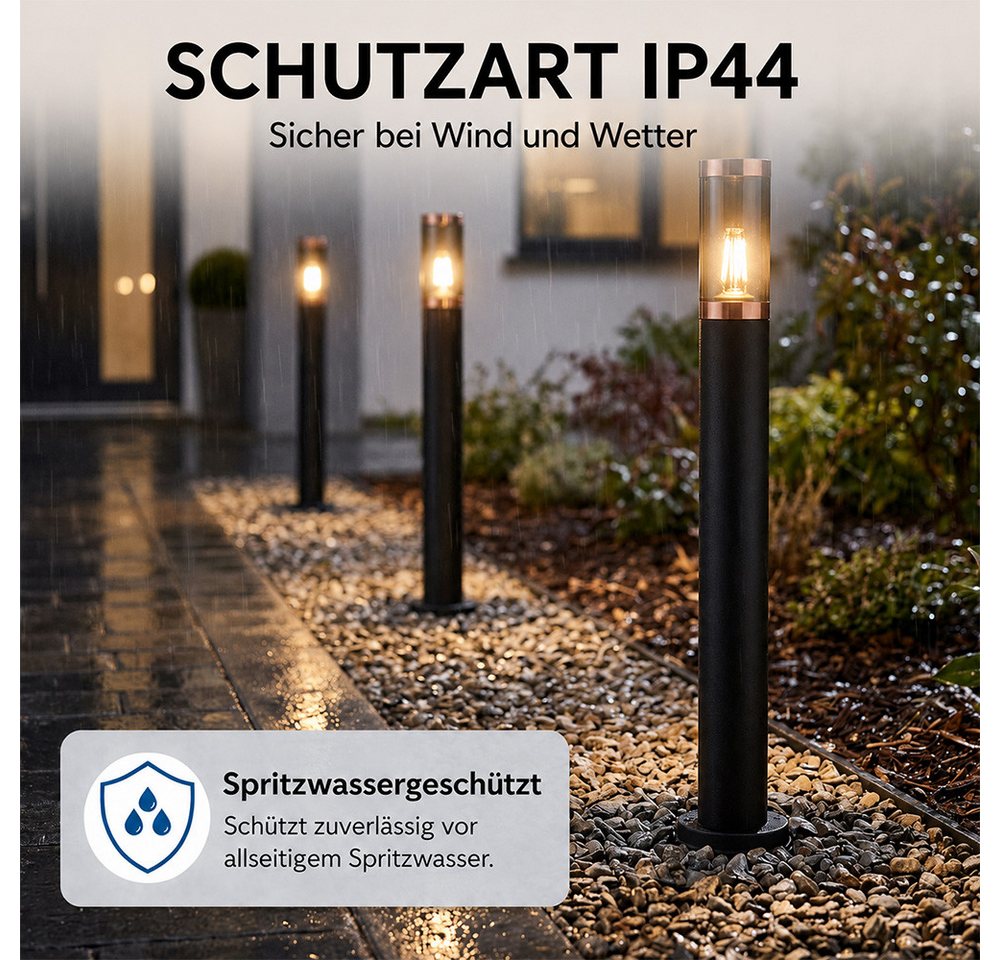 GLOBO LIGHTING Außen-Stehlampe, Leuchtmittel nicht inklusive, Stehlampe Garten Außen Aussenlampe Stehleuchte – Bild 5 von 5