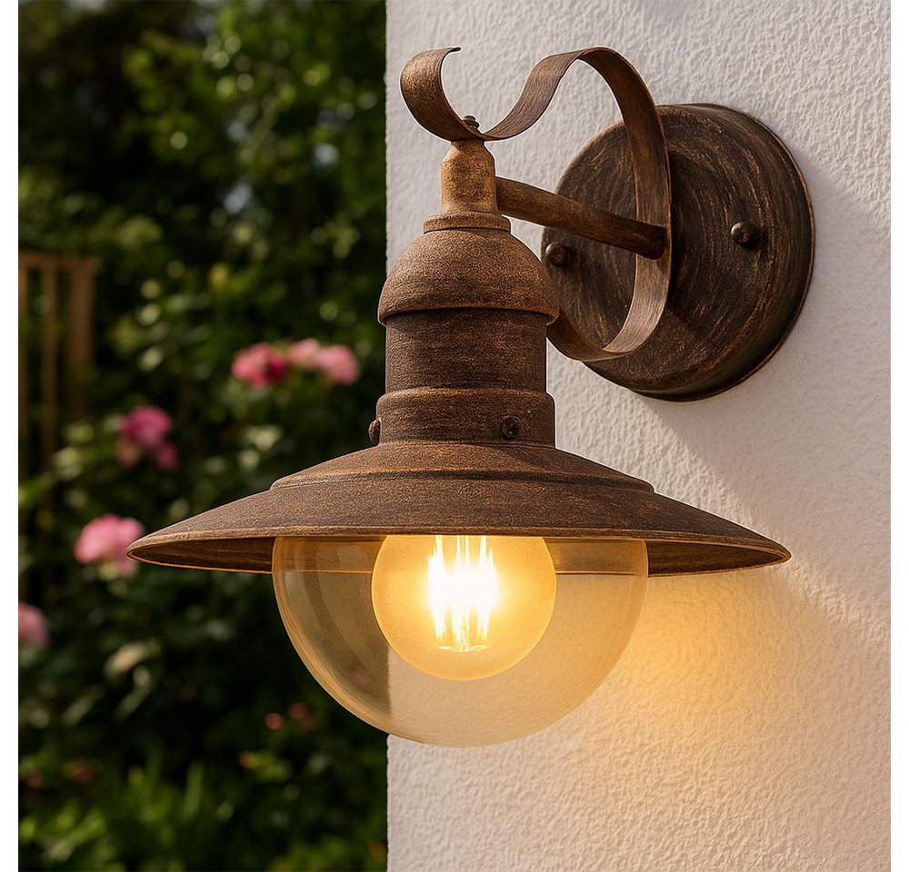 GLOBO LIGHTING Außen-Wandleuchte, Leuchtmittel nicht inklusive, Außen Wand Spot Lampe Leuchte Garten Hof Weg Beleuchtung – Bild 2 von 5