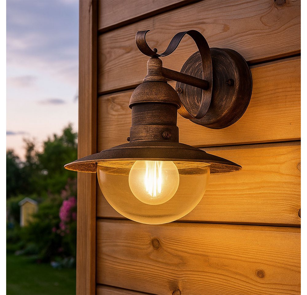 GLOBO LIGHTING Außen-Wandleuchte, Leuchtmittel nicht inklusive, Außen Wand Spot Lampe Leuchte Garten Hof Weg Beleuchtung – Bild 3 von 5