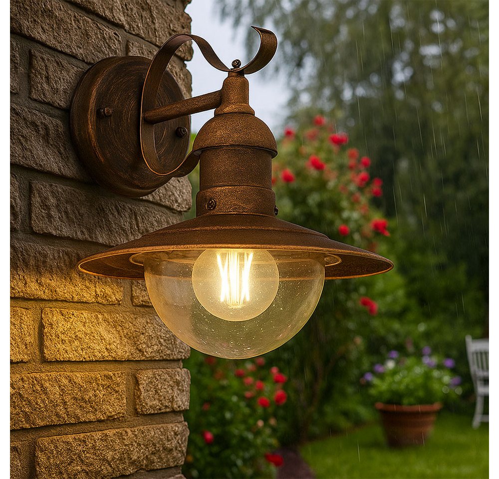 GLOBO LIGHTING Außen-Wandleuchte, Leuchtmittel nicht inklusive, Außen Wand Spot Lampe Leuchte Garten Hof Weg Beleuchtung – Bild 4 von 5