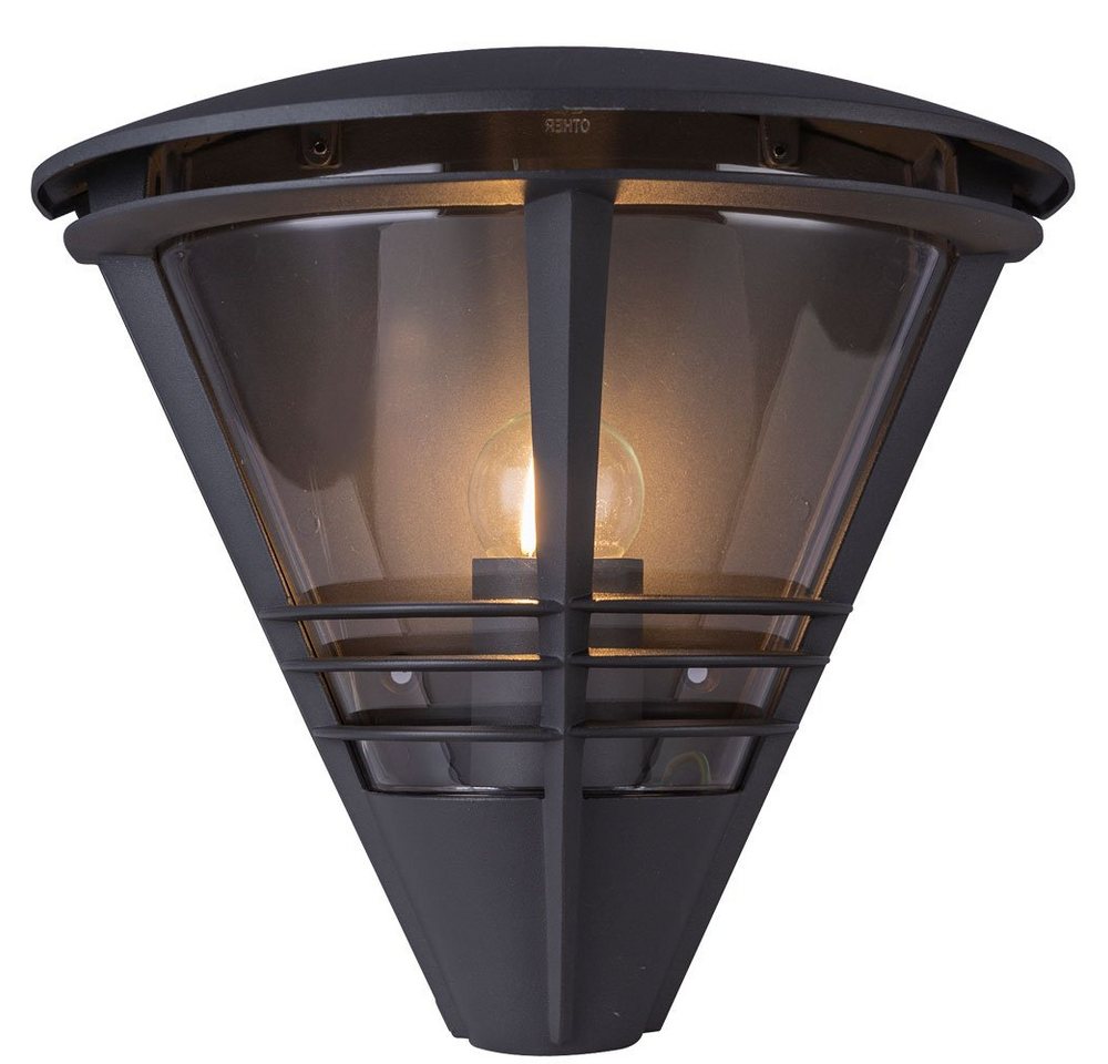 GLOBO LIGHTING Außen-Wandleuchte, Leuchtmittel nicht inklusive, Wandleuchte anthrazit Außenlampe Garten Fassadenleuchte, Aluminium – Bild 3 von 5