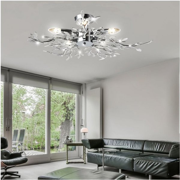GLOBO LIGHTING Deckenleuchte, Leuchtmittel nicht inklusive, Deckenlampe Deckenleuchte Beleuchtung Acrylblätter Leuchte Globo FLASH