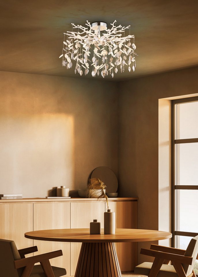 GLOBO LIGHTING Deckenleuchte DANNA, ohne Leuchtmittel, Deckenleuchte mit Kristallen, luxuriös, elegant & hell – Bild 2 von 5