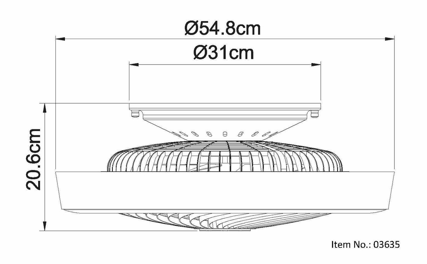GLOBO LIGHTING Deckenleuchte GHARRA, Dimmfunktion, Fernbedienung, Infrarot inkl., Memoryfunktion, Nachtlichtfunktion, Ventilatorfunktion, mehrere Helligkeitsstu – Bild 3 von 3