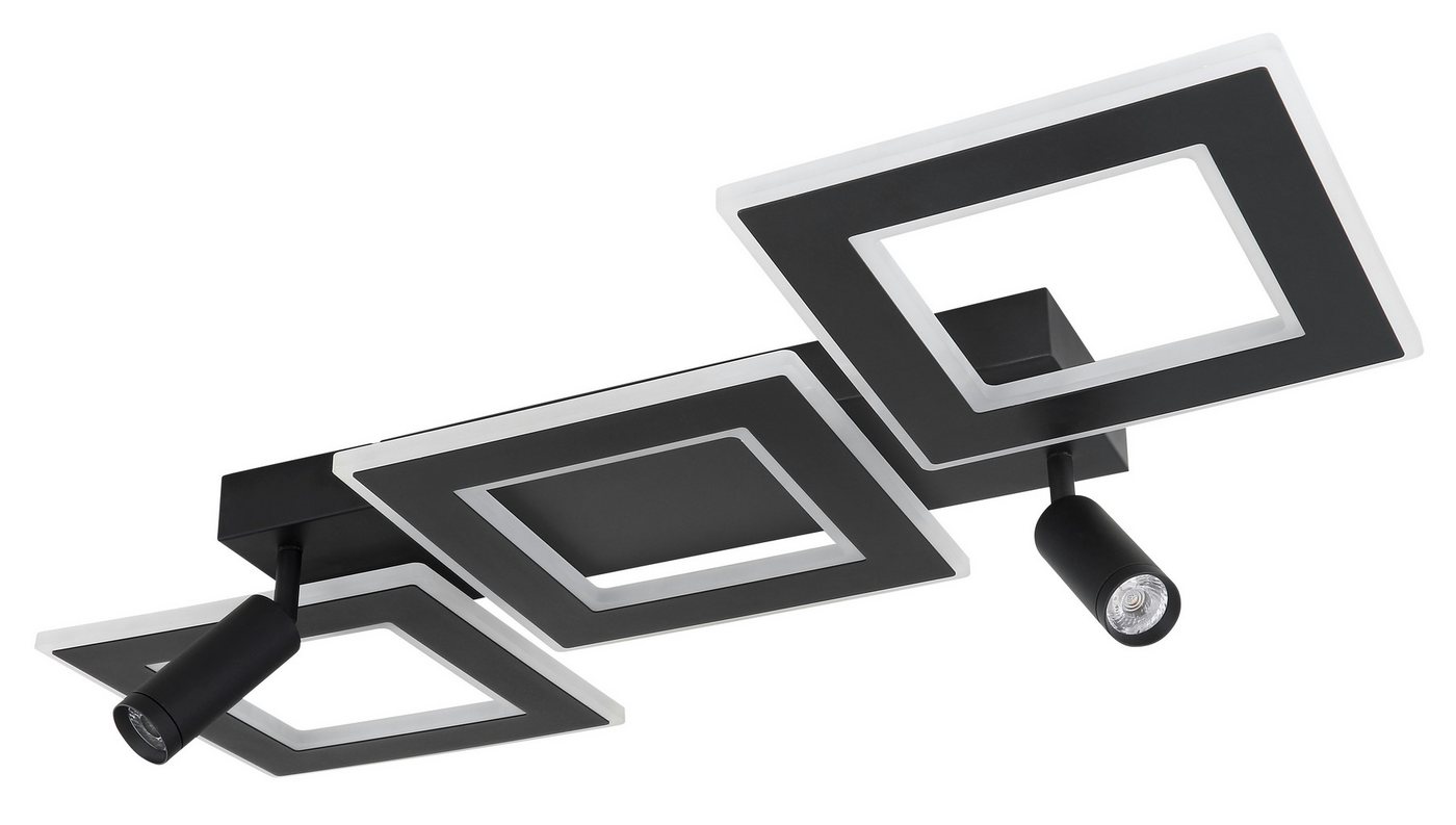 GLOBO LIGHTING Deckenleuchte MARIAN, LED fest integriert, Schwarze Deckenleuchte mit RGB Farbwechsler, Strahler drehbar – Bild 3 von 5