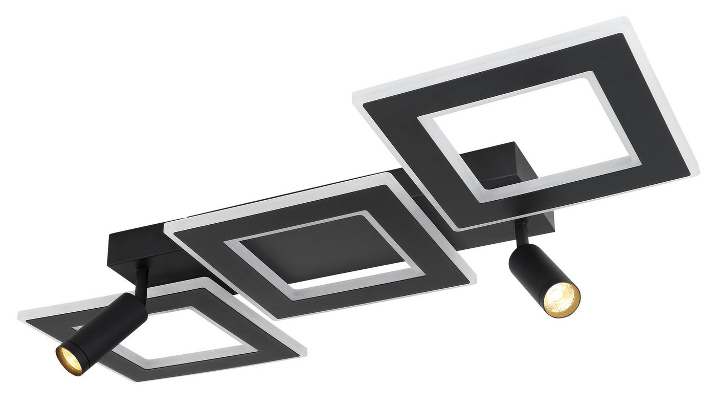 GLOBO LIGHTING Deckenleuchte MARIAN, LED fest integriert, Schwarze Deckenleuchte mit RGB Farbwechsler, Strahler drehbar – Bild 5 von 5