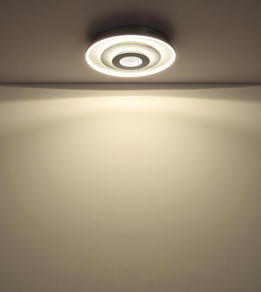 GLOBO LIGHTING Deckenleuchte MILES, LED fest integriert, LED-Deckenleuchte mit 3D-Effekt, dimmbar, modern & hell – Bild 2 von 5