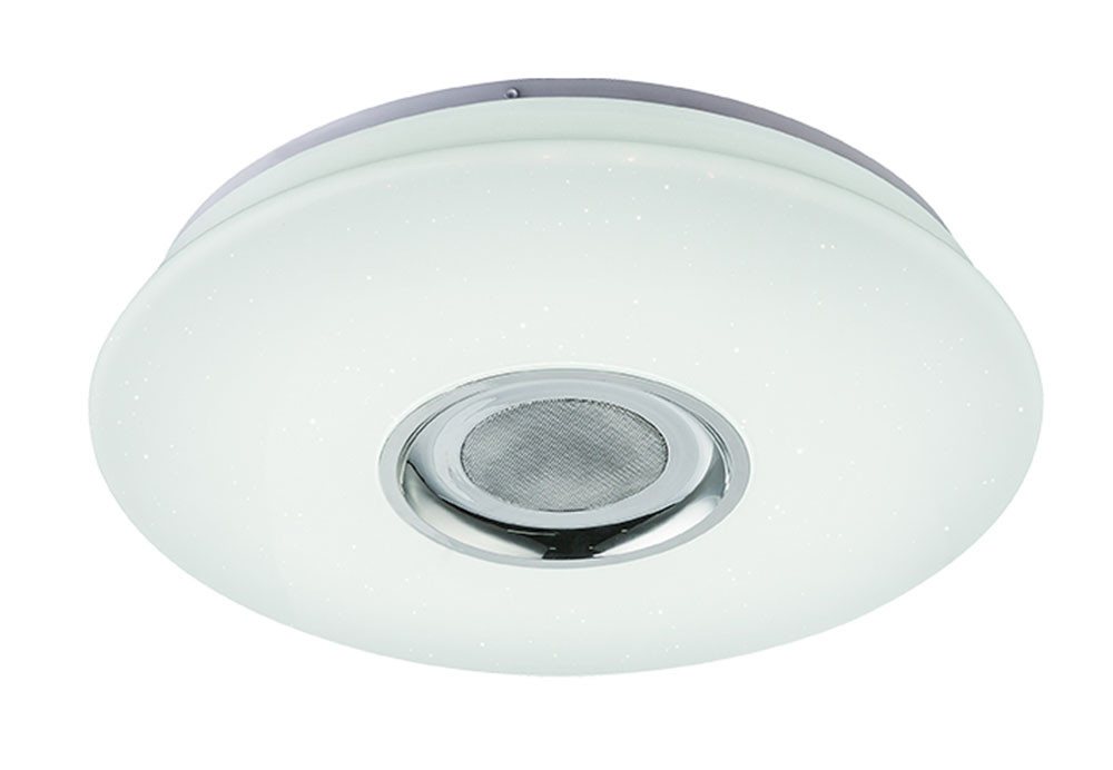GLOBO LIGHTING Deckenleuchte NICOLE, LED fest integriert, Deckenleuchte Weiß, Opal sparkle, RGB, Bluetooth, LED 18W – Bild 3 von 5