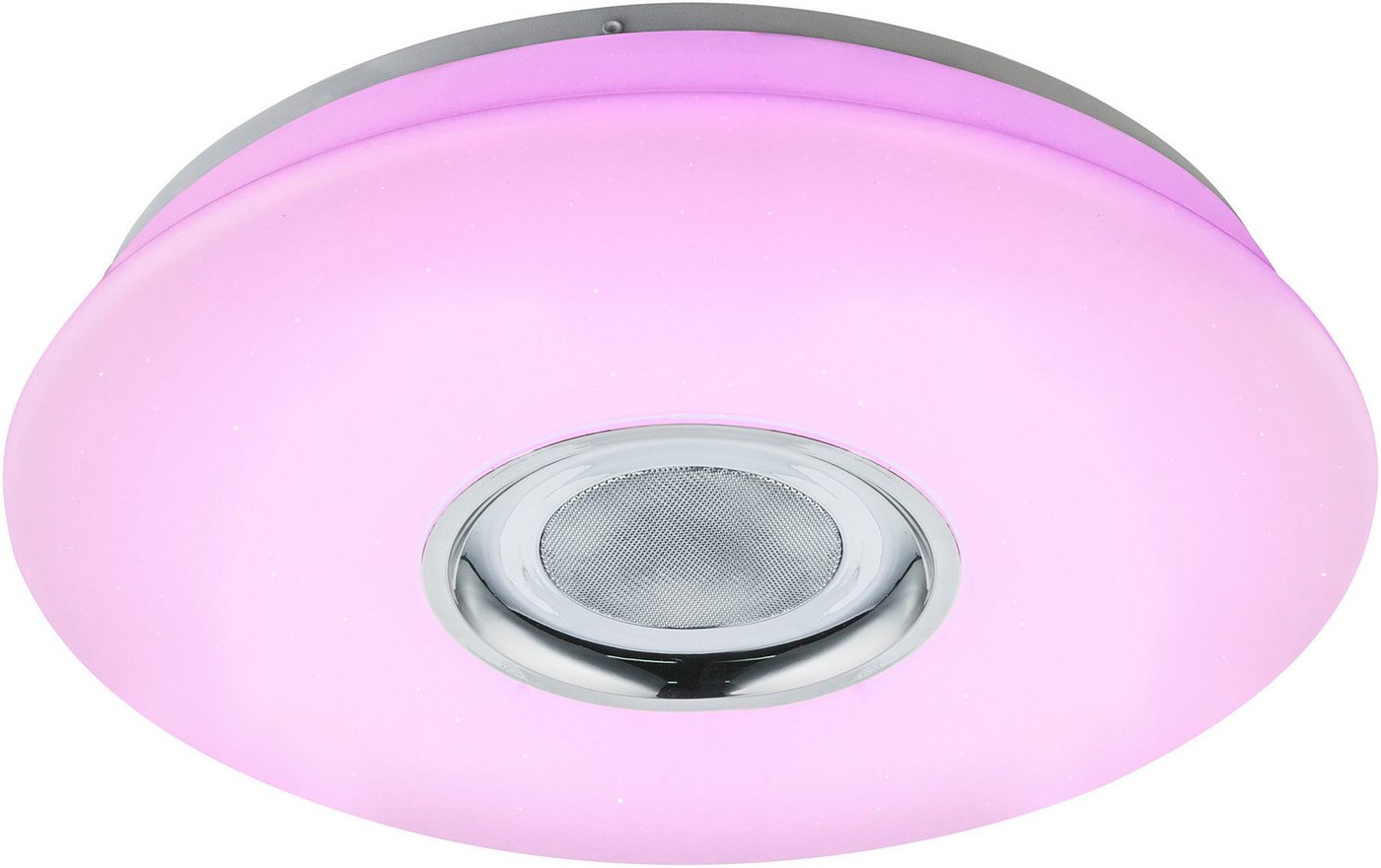GLOBO LIGHTING Deckenleuchte NICOLE, LED fest integriert, Deckenleuchte Weiß, Opal sparkle, RGB, Bluetooth, LED 18W – Bild 5 von 5