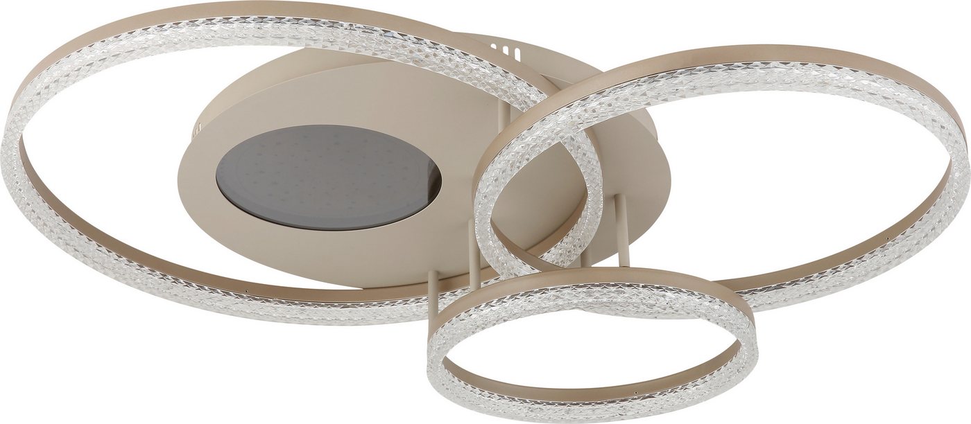 GLOBO LIGHTING Deckenleuchte SANFORD, LED fest integriert, Warmweiß, LED-Deckenleuchte mit 3D-Effekt, modern, hell & dekorativ – Bild 3 von 5