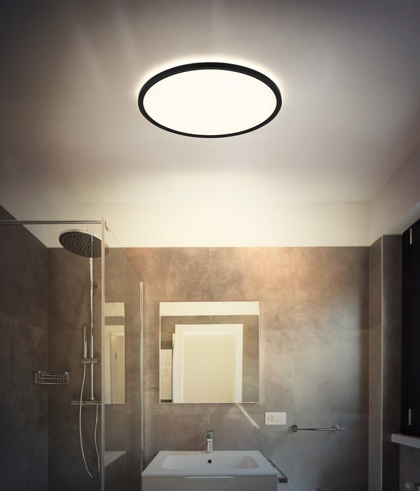 GLOBO LIGHTING Deckenleuchte SAPANA, LED fest integriert, Deckenleuchte Schwarz, Kunststoff, dimmbar, Memory, LED 24W – Bild 2 von 5