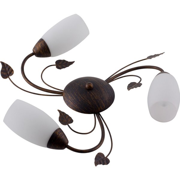 GLOBO LIGHTING Deckenleuchte VENEZIA, ohne Leuchtmittel, Deckenleuchte Rostfarben, Glas alabaster, E14