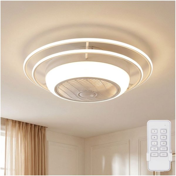 GLOBO LIGHTING Deckenventilator, Deckenventilator mit Licht und Fernbedienung CCT Deckenlampe